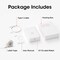 Thermal Label Makers with 1 Roll Tape, Portable Mini Wireless Bluetooth Sticker Printer for Home Office School Use, Mobile Phone Editable, Printable Width 0.47 inch, White